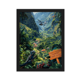 Affiche de La Réunion Alon bat karé Mafate 30 × 40 cm / Blanc - Univile La Réunion