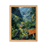 Affiche de La Réunion Alon bat karé Mafate 50 × 70 cm / Oak - Univile La Réunion