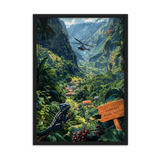 Affiche de La Réunion Alon bat karé Mafate 50 × 70 cm / Blanc - Univile La Réunion