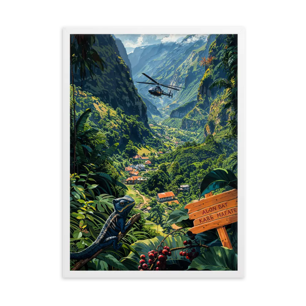 Affiche de La Réunion Alon bat karé Mafate 61 × 91 cm / Sans Cadre - Univile La Réunion