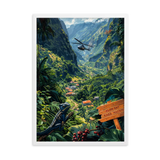 Affiche de La Réunion Alon bat karé Mafate 61 × 91 cm / Sans Cadre - Univile La Réunion