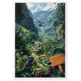 Affiche de La Réunion Alon bat karé Mafate 61 × 91 cm / Blanc - Univile La Réunion