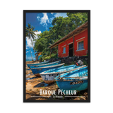 Affiche de La Réunion Barque Pêcheur 50 × 70 cm / Sans Cadre - Univile La Réunion