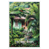 Affiche de La Réunion Case Hell-Bourg 50 × 70 cm / Noir - Univile La Réunion