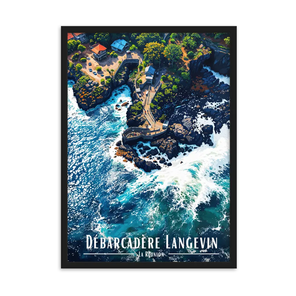 Affiche de La Réunion Débarcadère Langevin 50 × 70 cm / Sans Cadre - Univile La Réunion