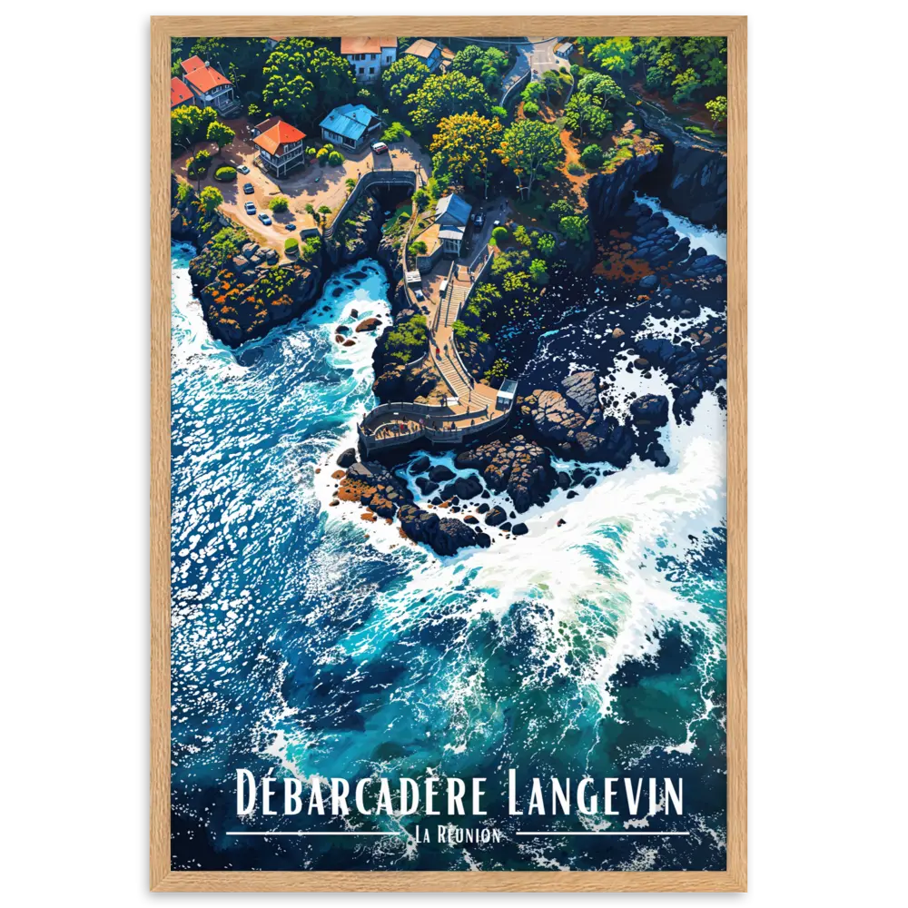 Affiche de La Réunion Débarcadère Langevin 30 × 40 cm / Sans Cadre - Univile La Réunion