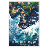 Affiche de La Réunion Débarcadère Langevin 50 × 70 cm / Noir - Univile La Réunion