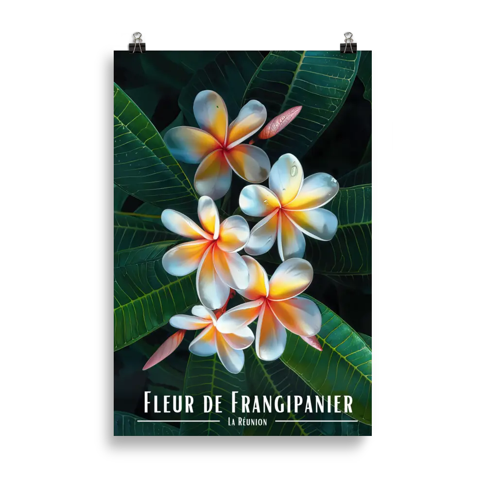 Affiche Fleur de Frangipanier Univ'île