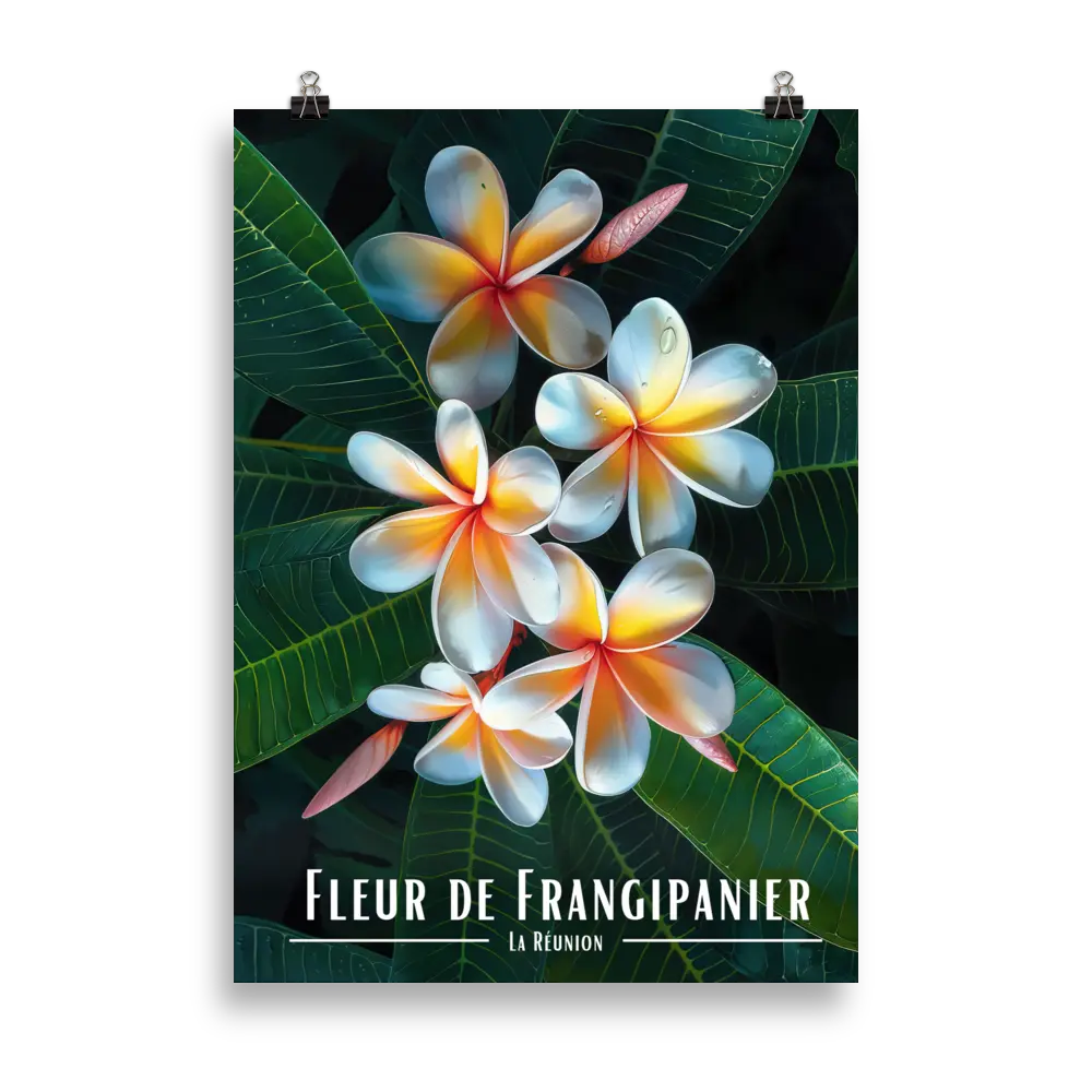 Affiche Fleur de Frangipanier Univ'île