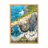 Affiche de Guadeloupe Gueule Grand Gouffre 30 × 40 cm / Oak - Univile Guadeloupe