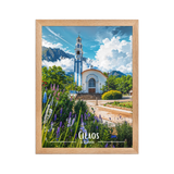 Affiche de La Réunion Église de Cilaos 30 × 40 cm / Noir - Univile La Réunion