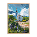 Affiche de La Réunion Église de Cilaos 30 × 40 cm / Oak - Univile La Réunion