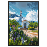 Affiche de La Réunion Église de Cilaos 30 × 40 cm / Blanc - Univile La Réunion