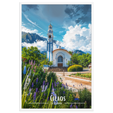 Affiche de La Réunion Église de Cilaos 50 × 70 cm / Blanc - Univile La Réunion