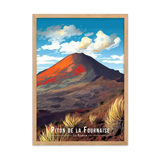 Affiche de La Réunion Le Piton de la Fournaise : L'éclat Réunionnais 30 × 40 cm / Oak - Univile La Réunion