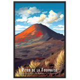 Affiche de La Réunion Le Piton de la Fournaise : L'éclat Réunionnais 30 × 40 cm / Blanc - Univile La Réunion