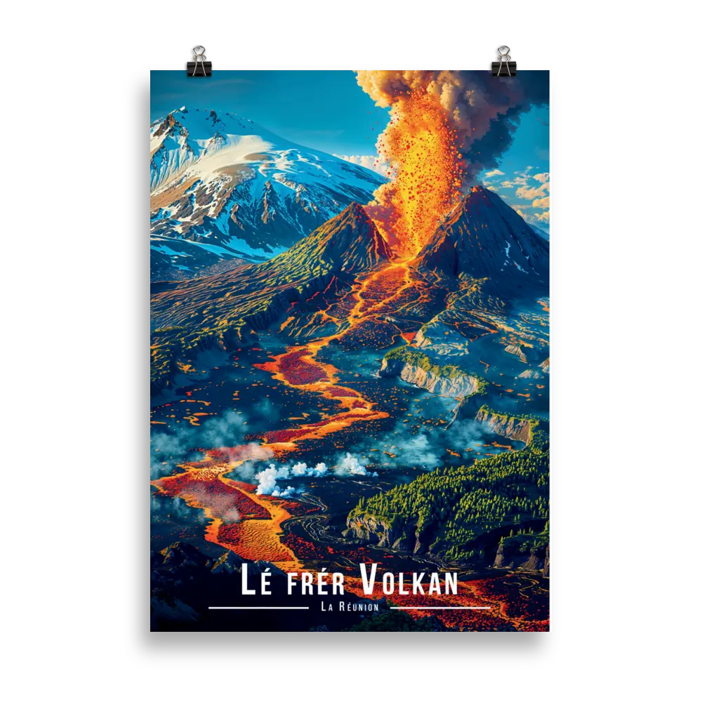 Affiche de La Réunion Lé frér Volkan 61 × 91 cm / Noir - Univile La Réunion