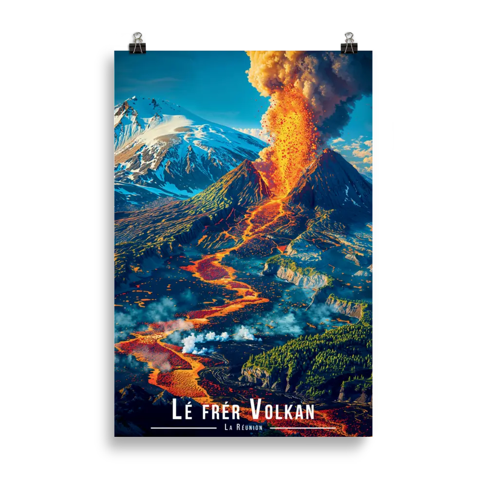 Affiche de La Réunion Lé frér Volkan 61 × 91 cm / Blanc - Univile La Réunion