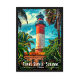 Affiche de La Réunion Phare Sainte-Suzanne 50 × 70 cm / Sans Cadre - Univile La Réunion