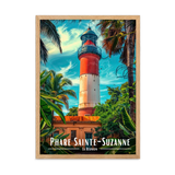 Affiche de La Réunion Phare Sainte-Suzanne 30 × 40 cm / Oak - Univile La Réunion