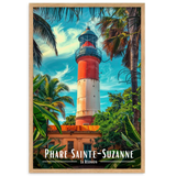 Affiche de La Réunion Phare Sainte-Suzanne 30 × 40 cm / Sans Cadre - Univile La Réunion