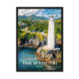 Affiche de Guadeloupe Phare du Vieux-Fort 30 × 40 cm / Blanc - Univile Guadeloupe