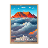 Affiche de La Réunion Piton des Neiges 30 × 40 cm / Oak - Univile La Réunion