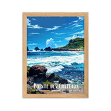 Affiche de Guadeloupe Pointe des Châteaux 30 × 40 cm / Noir - Univile Guadeloupe