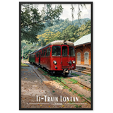 Affiche de La Réunion Ti-Train Lontan 30 × 40 cm / Blanc - Univile La Réunion