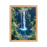 Affiche de La Réunion Voile de la Mariée 30 × 40 cm / Noir - Univile La Réunion