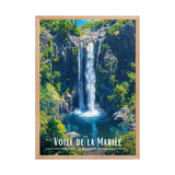 Affiche de La Réunion Voile de la Mariée 30 × 40 cm / Oak - Univile La Réunion