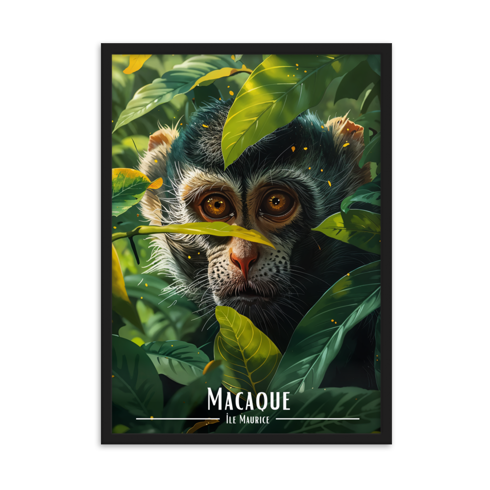 Tableau Macaque Mauricien 50 × 70 cm Sans Cadre - Univile