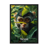 Tableau Macaque Mauricien 50 × 70 cm Sans Cadre - Univile