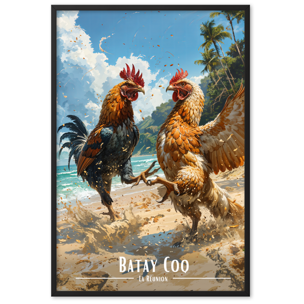 Tableau Batay Coq 30 × 40 cm Blanc - Univile