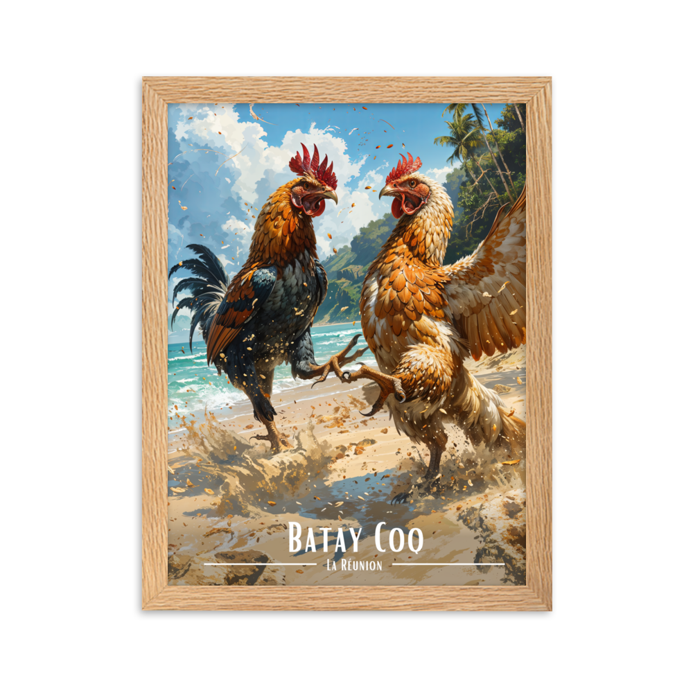 Tableau Batay Coq 30 × 40 cm Noir - Univile