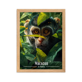 Tableau Macaque Mauricien 30 × 40 cm Noir - Univile
