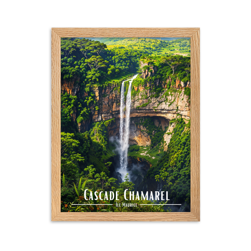 Tableau Cascade Chamarel 30 × 40 cm Noir - Univile