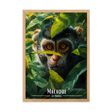 Tableau Macaque Mauricien 30 × 40 cm Oak - Univile