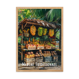 Tableau Marché Traditionnel Mauricien 30 × 40 cm Oak - Univile