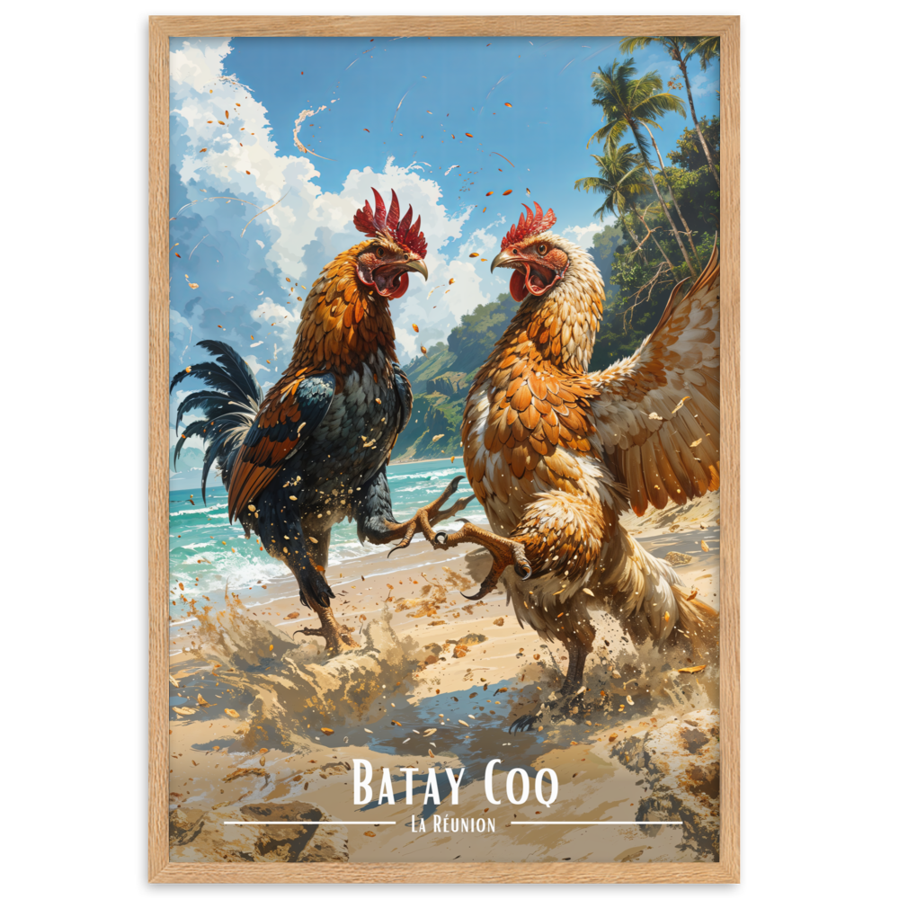 Tableau Batay Coq 30 × 40 cm Sans Cadre - Univile