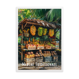 Tableau Marché Traditionnel Mauricien 50 × 70 cm Sans Cadre - Univile