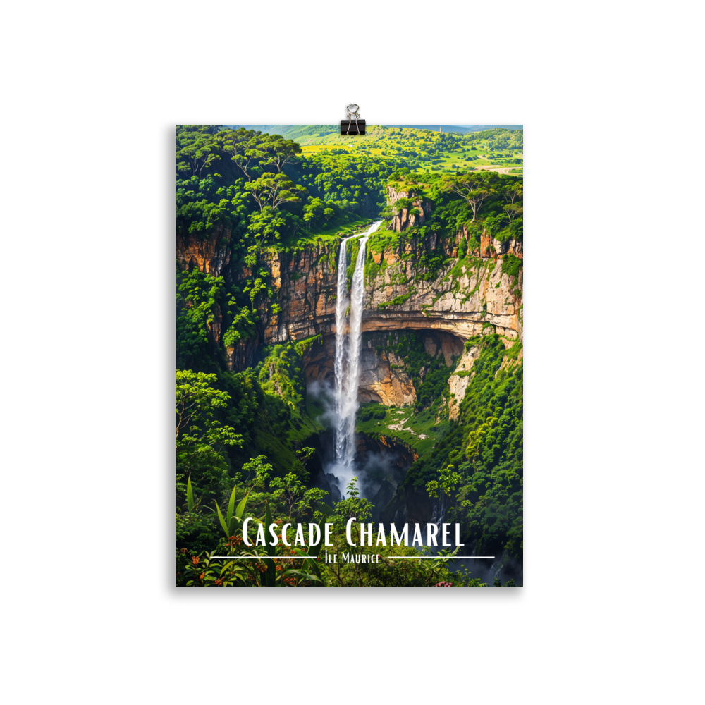 Tableau Cascade Chamarel 61 × 91 cm Blanc - Univile