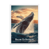Tableau Baleine Sautant Hors de l'Eau Baleine Sautant Hors de l'Eau - 50 × 70 cm / Blanc - UNIV'ÎLE