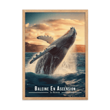 Tableau Baleine Sautant Hors de l'Eau Baleine Sautant Hors de l'Eau - 50 × 70 cm / Oak - UNIV'ÎLE