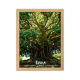 Tableau Banian en haut de la colline Banian en haut de la colline - 30 × 40 cm / Oak - UNIV'ÎLE