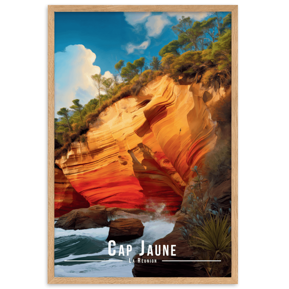 Tableau Cap Jaune Cap Jaune - 61 × 91 cm / Oak - UNIV'ÎLE