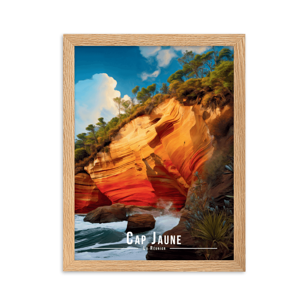 Tableau Cap Jaune Cap Jaune - 30 × 40 cm / Oak - UNIV'ÎLE