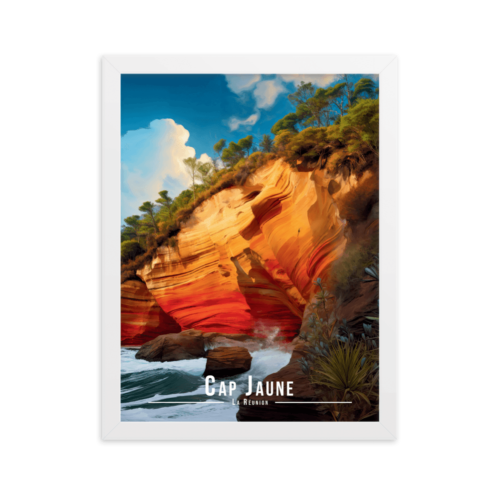 Tableau Cap Jaune Cap Jaune - 30 × 40 cm / Blanc - UNIV'ÎLE