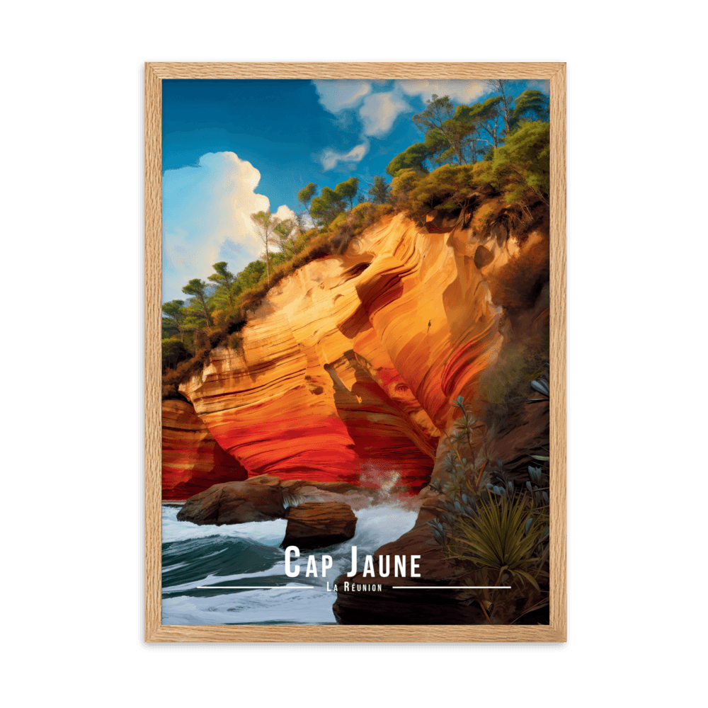Tableau Cap Jaune Cap Jaune - 50 × 70 cm / Oak - UNIV'ÎLE