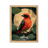 Tableau Cardinal au claire de lune Cardinal au claire de lune - 30 × 40 cm / Oak - UNIV'ÎLE